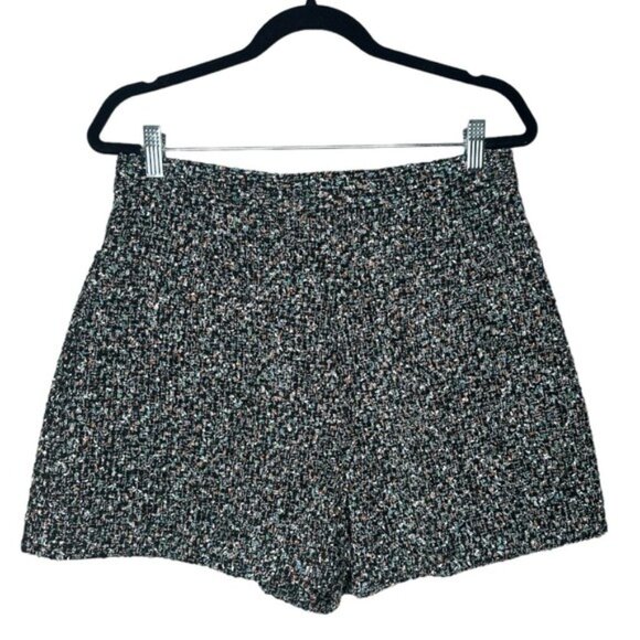 Sandro Space Tweed Wide Leg Textured Shorts Size 42 - Picture 6 of 16